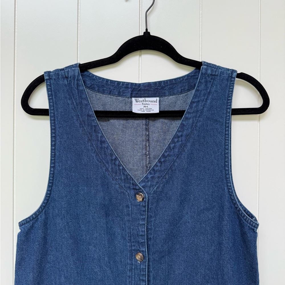 Westbound Blue Denim Button-Up Dress